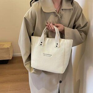 NWT - Small Canvas Tote Bag with Handles (SKU #0473)
